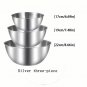 3-Piece Stainless Steel Mixing Bowl Set for Kitchen, Baking, Dough & Salad