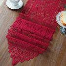 Red Lace Table Runner – Elegant Decorative Tablecloth for Dining, Weddings & Parties Red Lace Table Runner – Elegant Decorative Tablecloth for Dining, Weddings & Parties