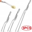 3-Piece Stainless Steel Kitchen Tweezers Set for BBQ Cooking Plating and Grilling