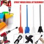 Black Epoxy Paint Mixer Paddle Drill Attachment Spiral Blade Resin Stirrer