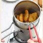 Stainless Steel Mini Deep Fryer Pot with Strainer Basket â Small Oil Frying Pan 12 cm