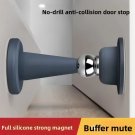 Magnetic Silicone Door Stopper with Adhesive Mount – Silent Anti-Collision Door Catch