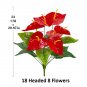 Artificial Red Anthurium Flowers 53cm &acirc;�� Lifelike Fake Plant Bouquet for Home & Garden