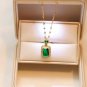 Emerald Green Zircon Jewelry Set â Ring, Earrings & Necklace, 3-Piece Womenâs Set