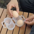2-Cell Portable Egg Storage Box with Handle | Shock-Resistant Plastic Egg Case