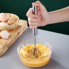 3pcs Semi-Automatic Stainless Steel Egg Whisk | Manual Hand Push Mixer for Eggs & Cream