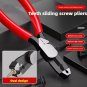 6-Inch Multifunctional Crimping and Wire Stripping Pliers Screw Removal Tool CV Steel