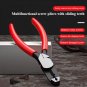 6-Inch Multifunctional Crimping and Wire Stripping Pliers Screw Removal Tool CV Steel