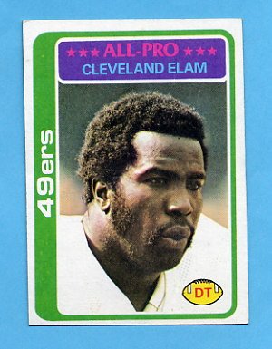 1978 Topps Football 170 Cleveland Elam San Francisco 49ers NMM