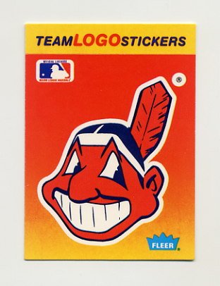 1991 Fleer Baseball Team Logo Stickers The Cleveland Indians Team Logo