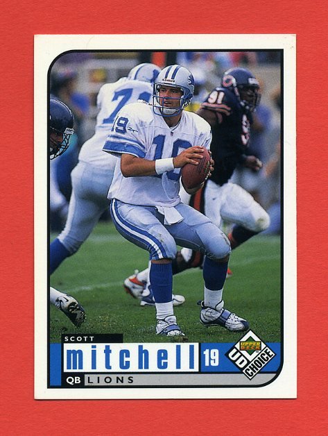 1998 UD Choice Football #058 Scott Mitchell - Detroit Lions