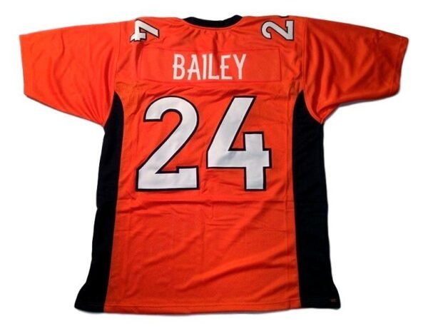 Men Champ Bailey CUSTOM STITCHED Unsigned Football Jersey Orange