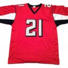 Men Deion Sanders CUSTOM STITCHED Unsigned Football Jersey Red