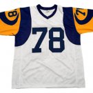 Men Jackie Slater CUSTOM STITCHED Unsigned Football Jersey White