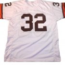 Men Jim Brown CUSTOM STITCHED Unsigned Football Jersey White