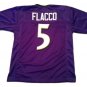 Men Joe Flacco CUSTOM STITCHED Unsigned Football Jersey Purple