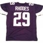 Men Xavier Rhodes CUSTOM STITCHED Unsigned Football Jersey Purple