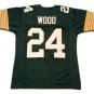 Men Willie Wood CUSTOM STITCHED Unsigned Football Jersey Green