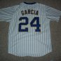 Men AVASAIL GARCIA Milwaukee Brewers Pinstripe Throwback Pullover Sewn New Baseball Jersey