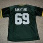 Men DAVID BAKHTIARI Unsigned Custom Green Bay Packers Green Sewn New Football Jersey