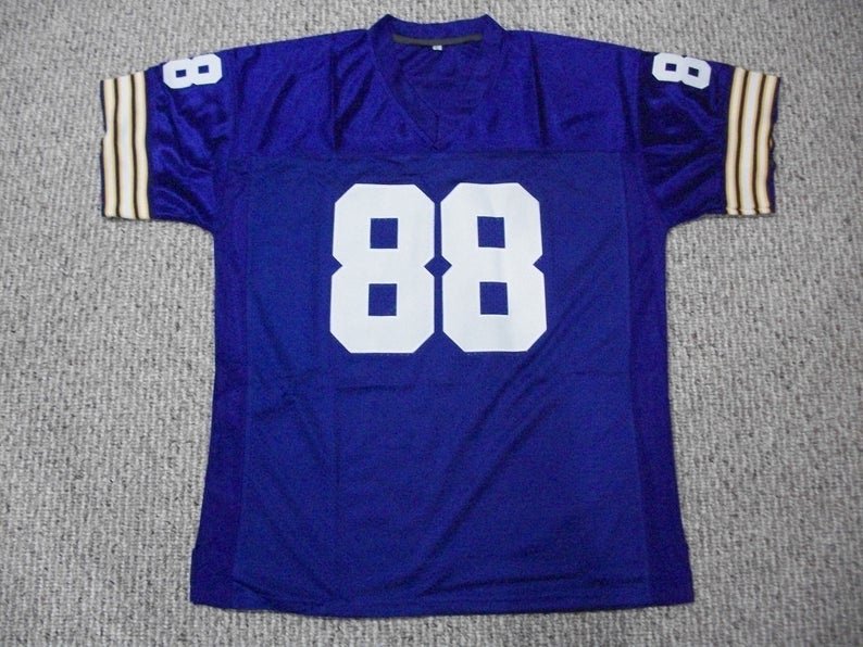 Men ALAN PAGE Minnesota Vikings Unsigned Custom Purple Sewn New Football Jersey