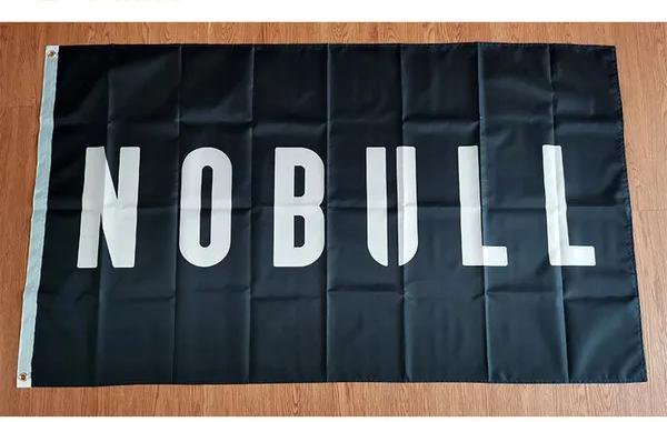 White Nobull Black Background Flag 3*5ft (90cm*150cm) Polyester flag