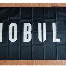 White Nobull Black Background Flag 3*5ft (90cm*150cm) Polyester flag