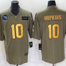Men’s Tennessee Titans #10 DeAndre Hopkins Olive Gold 2019 Salute To Service Jersey