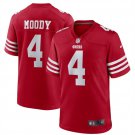 Men’s San Francisco 49ers #4 Jake Moody Red Football Stitched Game Jersey Men’s San Francisco 49ers #4 Jake Moody Red Football Stitched Game Jersey