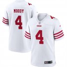 Men’s San Francisco 49ers #4 Jake Moody White Football Stitched Jersey Men’s San Francisco 49ers #4 Jake Moody White Football Stitched Jersey