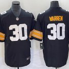 Men’s Pittsburgh Steelers #30 Jaylen Warren Black 2023 Throwback Jersey