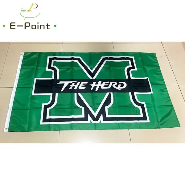 NCAA Marshall Thundering Herd Flag 3*5ft (90cm*150cm) Polyester flags Banner
