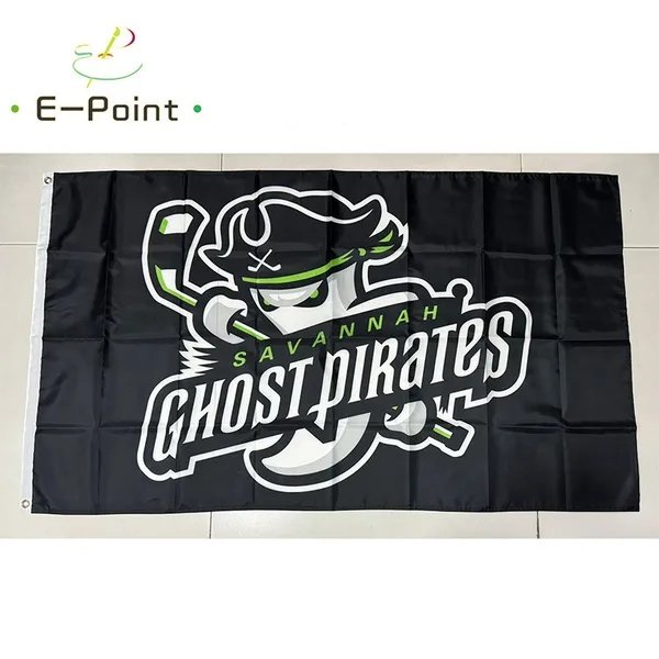 ECHL Savannah Ghost Pirates Flag 3*5ft (90cm*150cm) Polyester