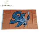 AHL San Jose Barracuda Flag 3*5ft (90cm*150cm) Polyester flag AHL San Jose Barracuda Flag 3*5ft (90cm*150cm) Polyester flag