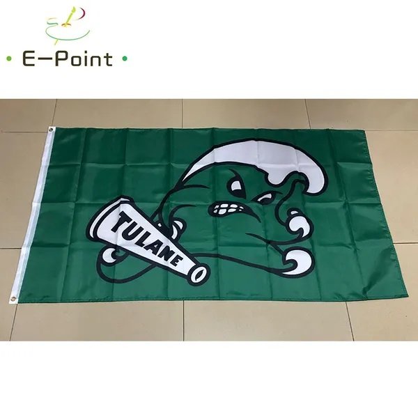 NCAA Tulane Green Wave Flag 3*5ft (90cm*150cm) Polyester flag