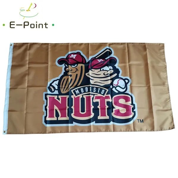 MiLB Modesto Nuts Flag 3*5ft (90cm*150cm) Polyester