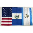 USA El Salvador Guatemala Friendship Joined Flag 3*5ft (90cm*150cm) Polyester flag