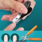 Open-mouth Nail Clipper with Anti-splash Design - Orange beveled nail clippers