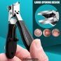 Open-mouth Nail Clipper with Anti-splash Design - Orange beveled nail clippers
