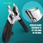 Open-mouth Nail Clipper with Anti-splash Design - Orange beveled nail clippers