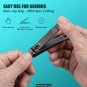 2pcs Black Large Nail Clipper and Nail File Set
