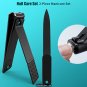 2pcs Black Large Nail Clipper and Nail File Set
