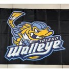 ECHL Toledo Walleye Black Flag 3*5ft (90cm*150cm) Polyester