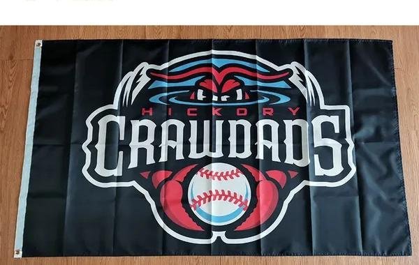 MiLB Hickory Crawdads Flag 3*5ft (90cm*150cm) Polyester