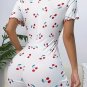 Cherry Blossom Elegant V-Neck Jumpsuit &acirc;�� Floral Print Unitard