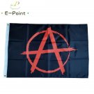 Anarchy Anarchist Symbol Red A With Circle On Black Flag 3*5ft (90cm*150cm) Polyester flag Flag