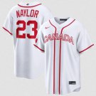 Bo Naylor 23 Canada Baseball Jersey 2026 World Classic All Stitched White
