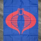 G.I. Joe Cobra Flag 3x5 ft Vertical Blue Banner Action Hero Toy Kids Man-Cave