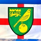 Norwich City Football Club Flag White Red 3x5ft Polyester Banner