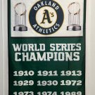 Oakland Athletics World Series Championship Banner Flag Wall Art